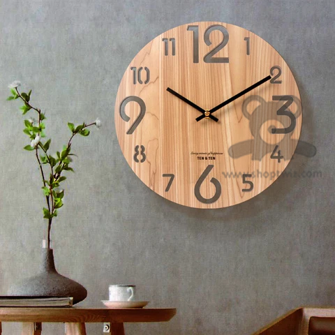 ShopTwiz Customized Wooden Wall Clock – Personalized Logo & Name Corporate Gift