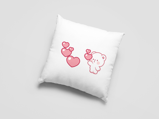 Mocha Bear Printed Cushion