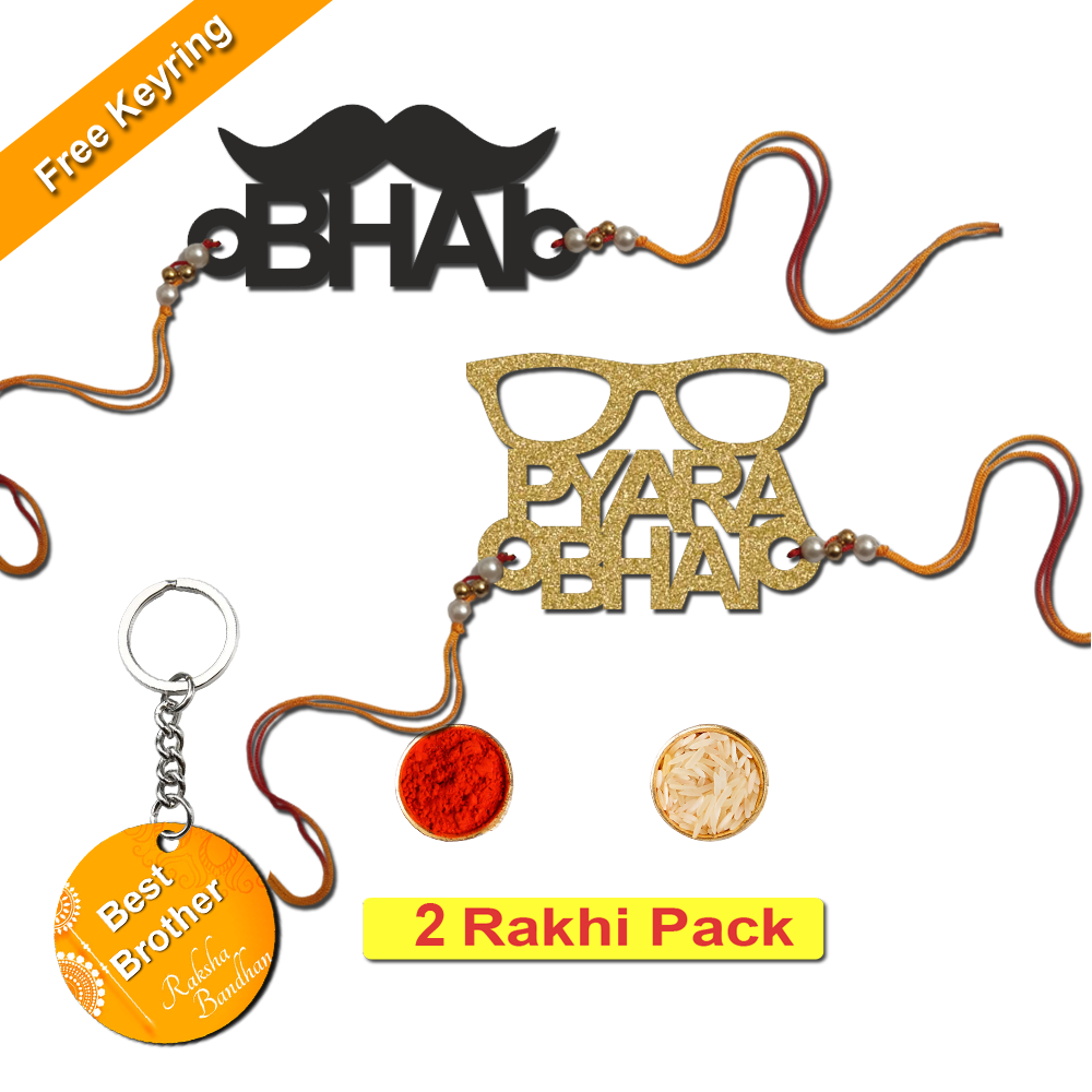 Combo Rakhi Set with Free Keychain for Rakshabandhan