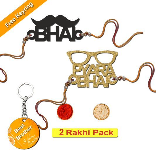 Combo Rakhi Set with Free Keychain for Rakshabandhan