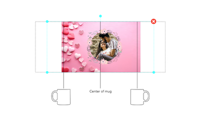 Customized Coffee Mug - Add Your Own Photo - Floral Pattern