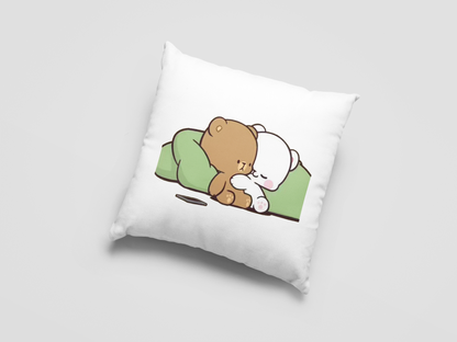 Mocha Bear Printed Cushion