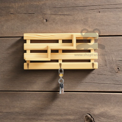 ShopTwiz Wooden Hanger with Flower Pot Stand