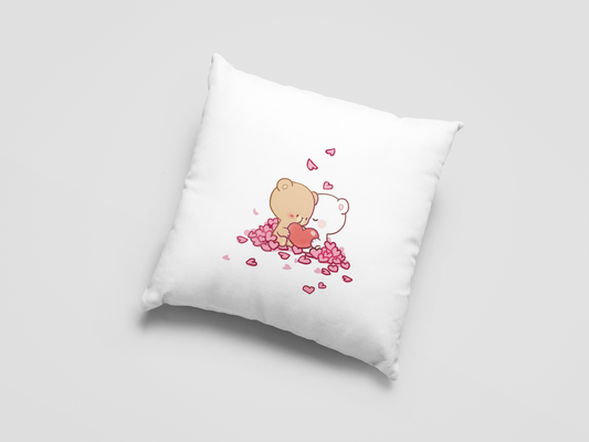 Mocha Bear Printed Cushion