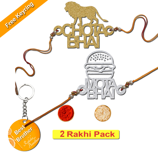 Combo Rakhi Set with Free Keychain for Rakshabandhan (Mota Bhai )