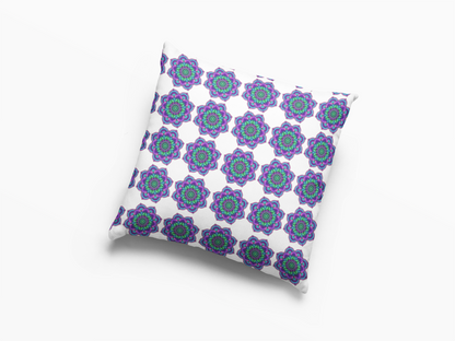 Printed Ethnic Cushion Cover with Filler Included ( 12 inch x 12 inch )