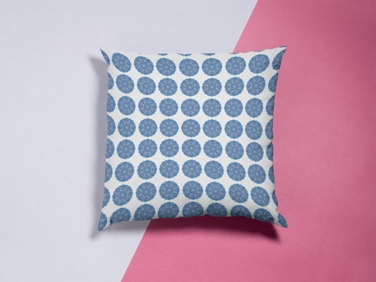 Printed Ethnic Cushion Cover with Filler Included ( 12 inch x 12 inch )