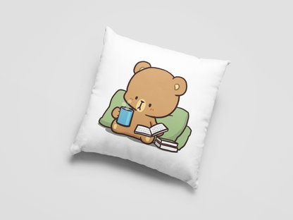 Mocha Bear Printed Cushion