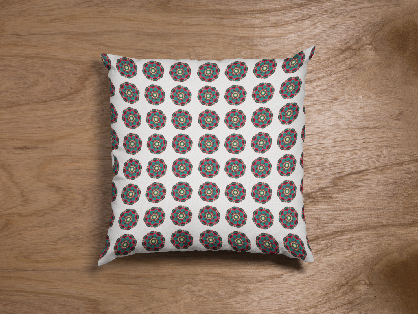 Printed Ethnic Cushion Cover with Filler Included ( 12 inch x 12 inch )