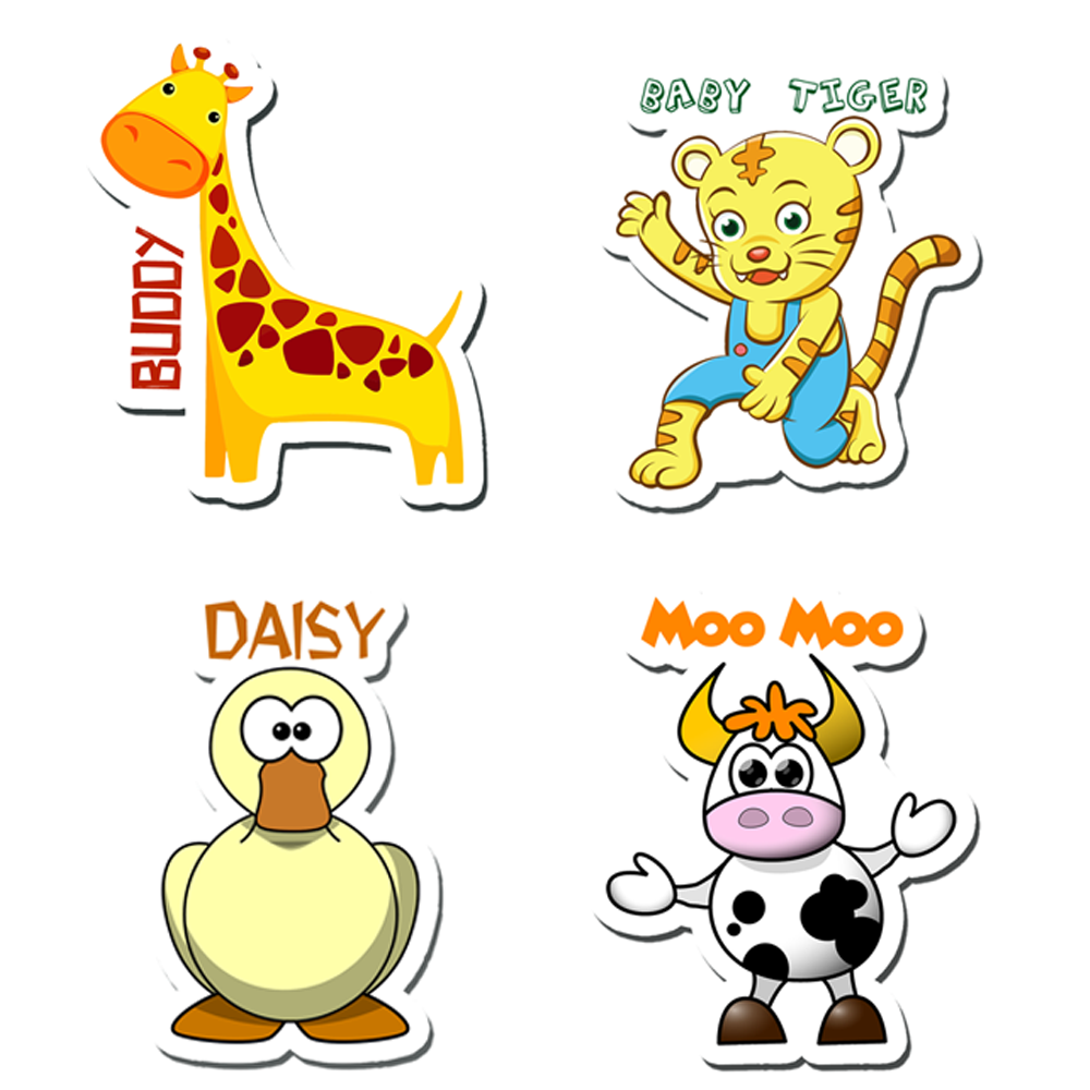 ShopTwiz Moo Moo Baby/Kids Learning Fridge Magnet and Door Magnets (Set of 4 Magnets)