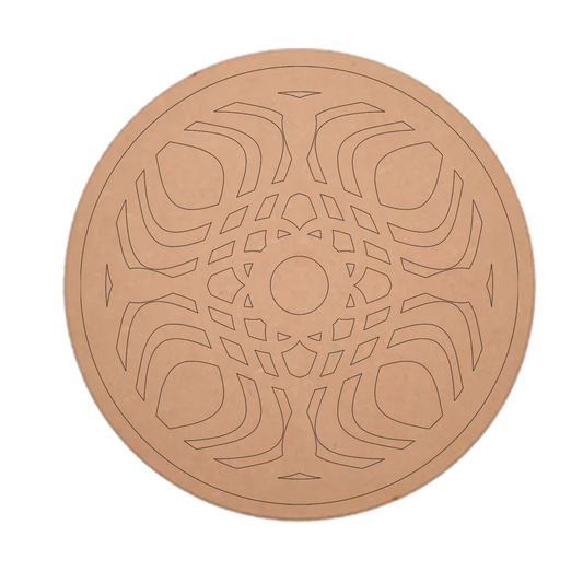 MDF Pre Marked Design Art Awesome Round Cutout