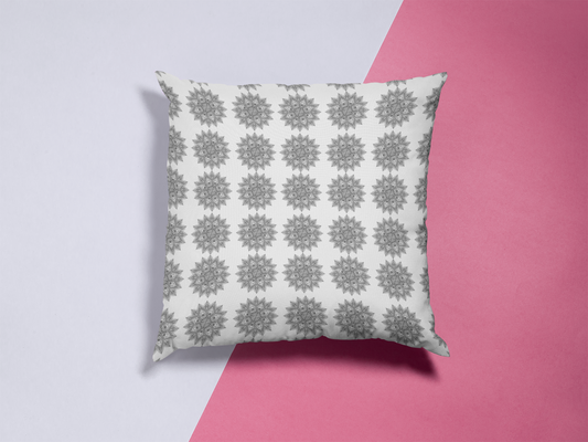 Printed Ethnic Cushion Cover with Filler Included ( 12 inch x 12 inch )