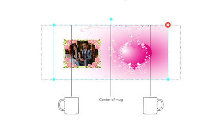 Customized Coffee Mug - Add Your Own Photo -Heart Background