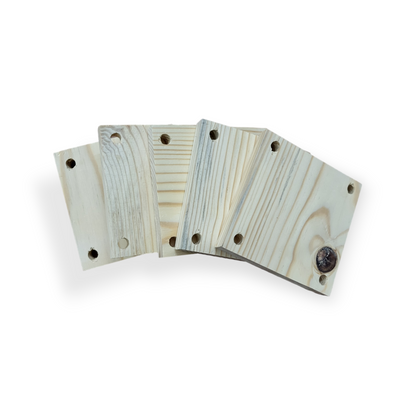 ShopTwiz Wooden Square Pine Wood 5 Pack
