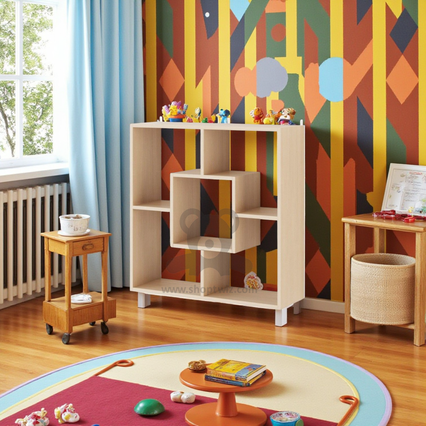 ShopTwiz Wooden Decorative 5-Box Design Stand