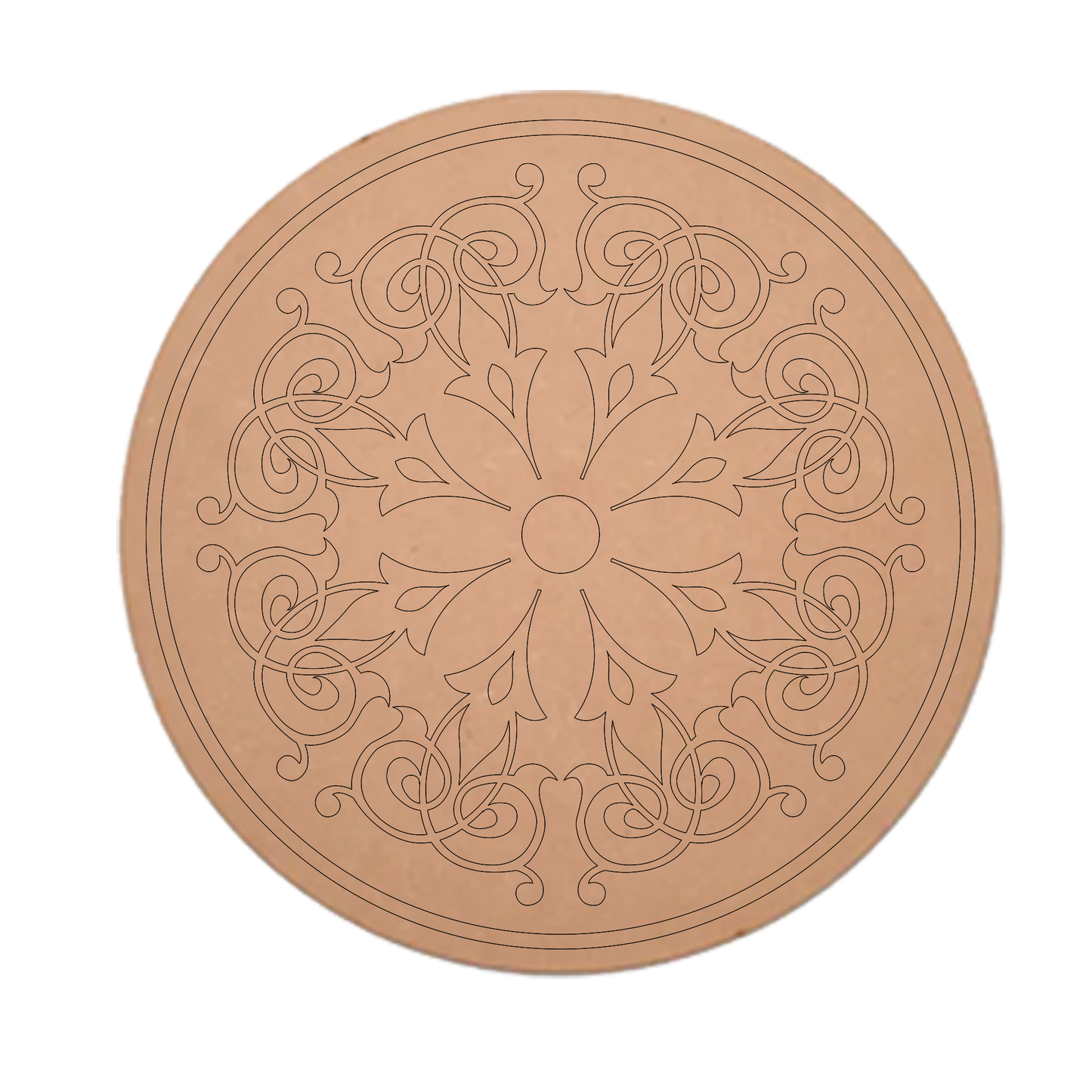 MDF Pre Marked Amazing Design Art Awesome Round Cutout