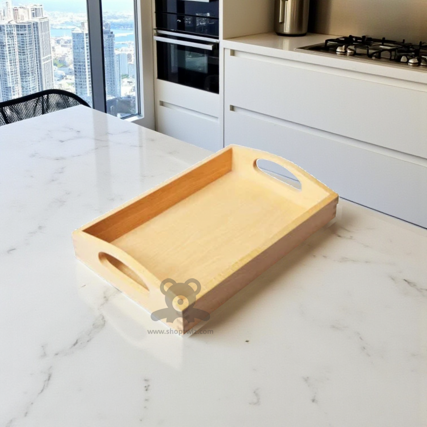 ShopTwiz Wooden Kitchen Tray