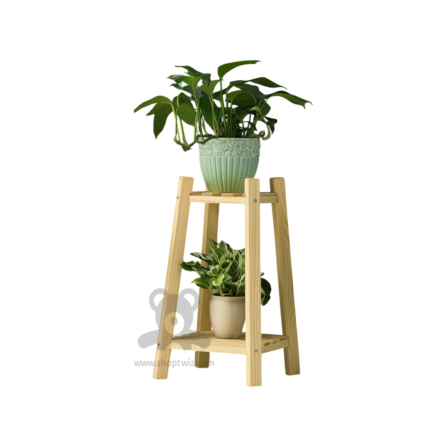 ShopTwiz Wooden 2-Spot Box Stand for Garden