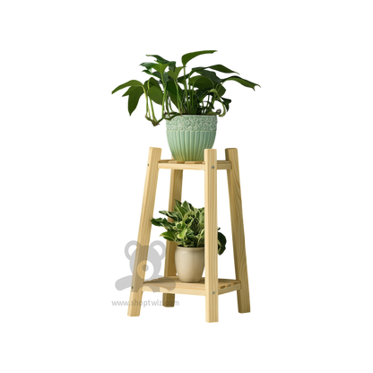 ShopTwiz Wooden 2-Spot Box Stand for Garden