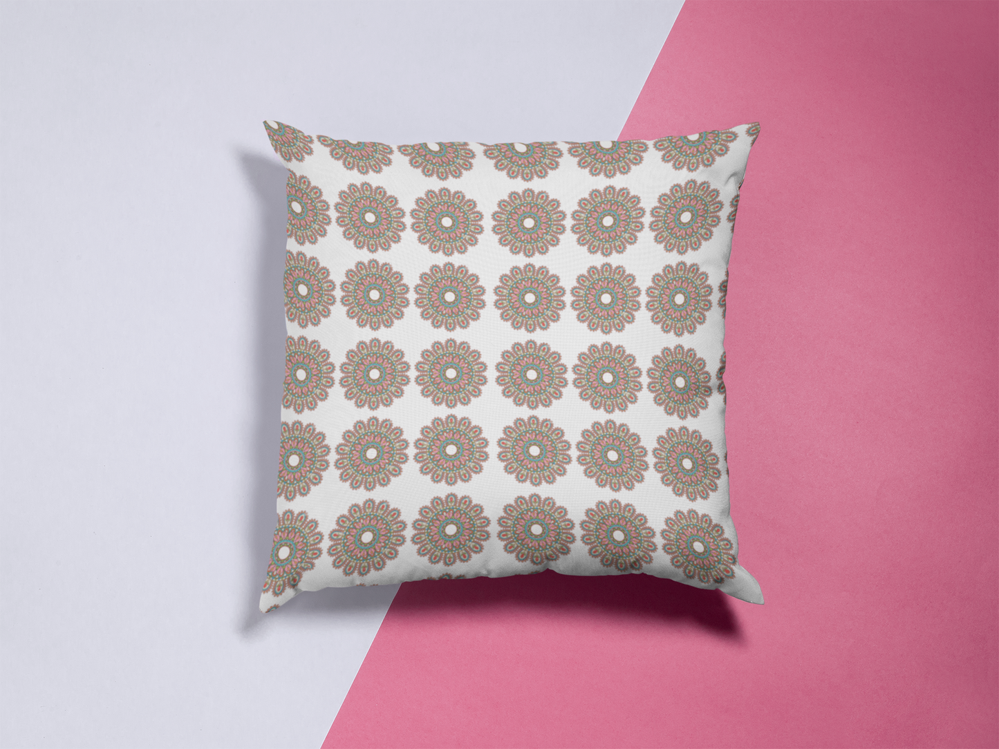 Printed Ethnic Cushion Cover with Filler Included ( 12 inch x 12 inch )