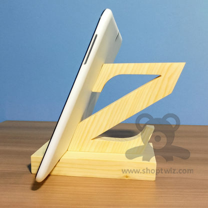 ShopTwiz Wooden Mobile Stand Z-Letter Design