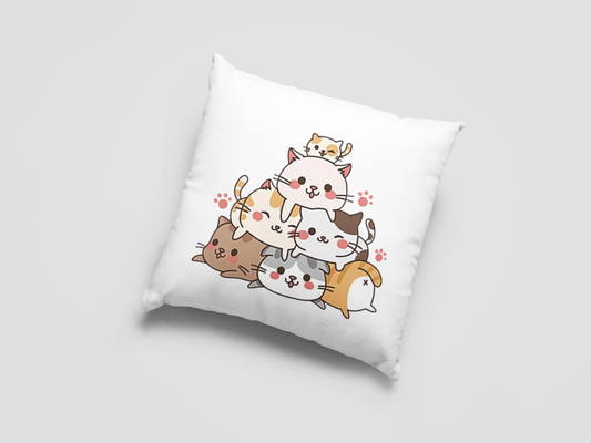 Cute Cats Printed Cushion