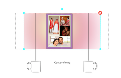 Customized Coffee Mug - Add Your Own Photo -4 Photo Frame Pattern