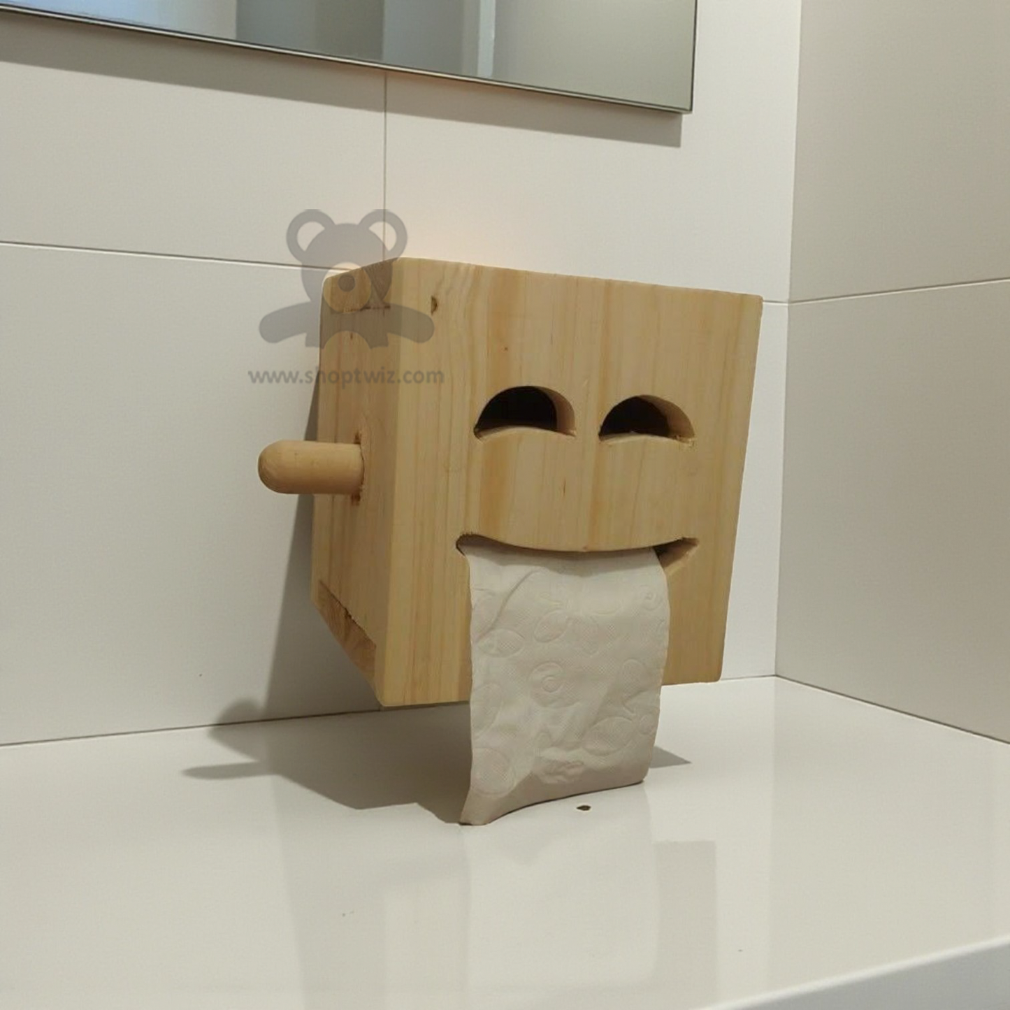 ShopTwiz Customized Wooden Tissue Paper Holder – Personalize with Logo or Name | Elegant Corporate Gift