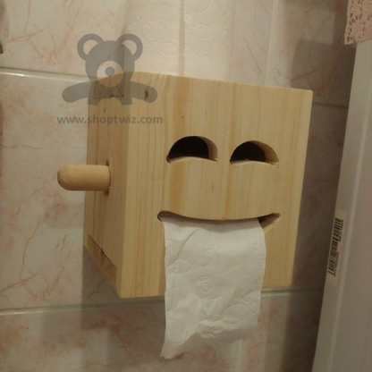 ShopTwiz Wooden Tissue Paper Holder for Bathroom