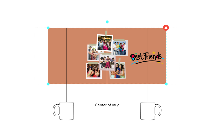 Customized Coffee Mug - Add Your Own Photo -6 Photo Frame Pattern