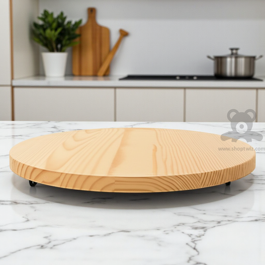 ShopTwiz Wooden Circle Chakla for Kitchen