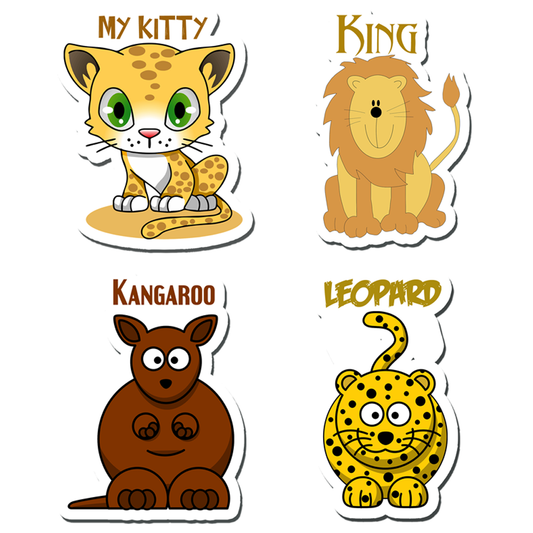 ShopTwiz My Kitty   Baby/Kids Learning Fridge Magnet and Door Magnets (Set of 4 Magnets)