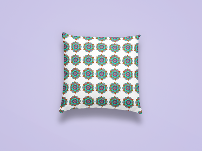 Printed Ethnic Cushion Cover with Filler Included ( 12 inch x 12 inch )