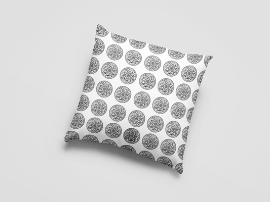 Printed Ethnic Cushion Cover with Filler Included ( 12 inch x 12 inch )