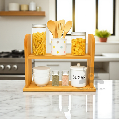 ShopTwiz Wooden Kitchen Stand for Box