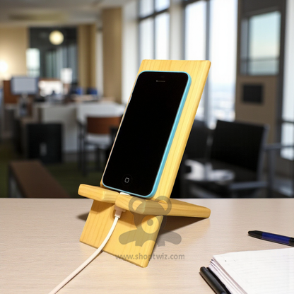 ShopTwiz Wooden Mobile Charger Stand for Office