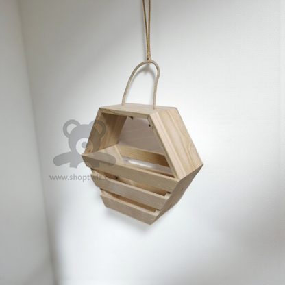 ShopTwiz Customized Wooden Hexagonal Basket – Personalize with Logo or Name | Elegant Corporate Gift