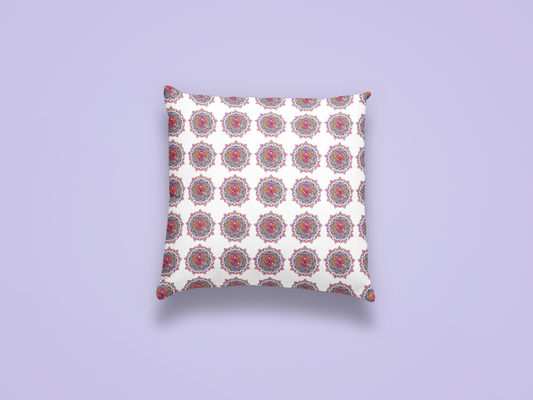 Printed Ethnic Cushion Cover with Filler Included ( 12 inch x 12 inch )