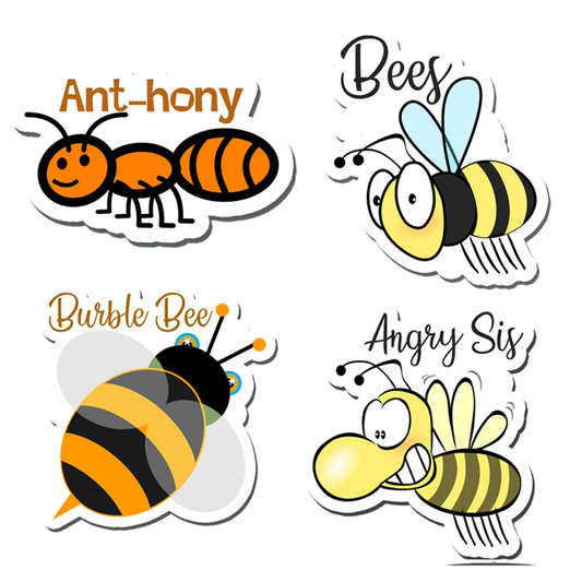 ShopTwiz Bees Baby/Kids Learning Fridge Magnet and Door Magnets (Set of 4 Magnets)