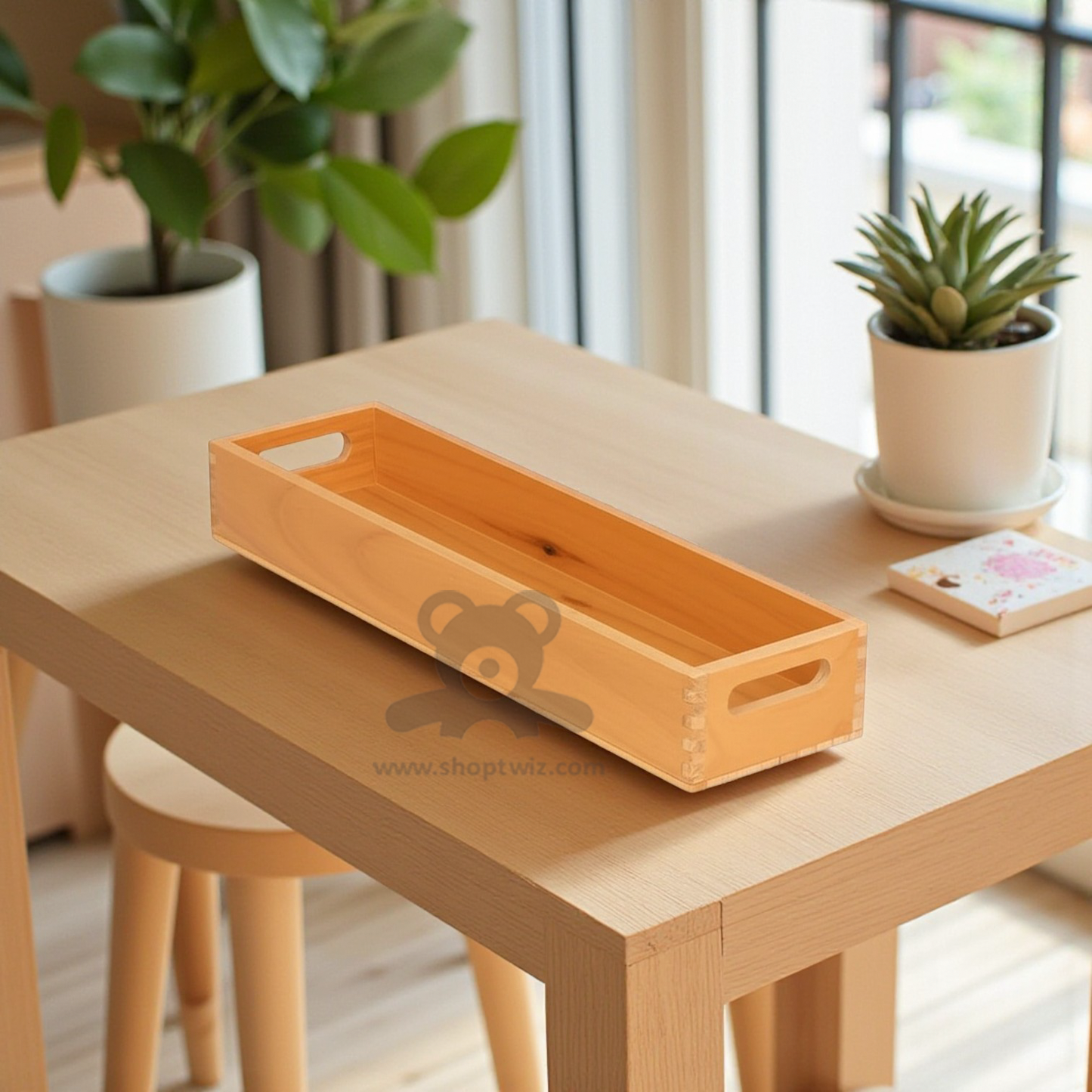 ShopTwiz Wooden Short Tray – Elegant Corporate Gift & Multipurpose Utility Tray