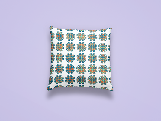 Printed Ethnic Cushion Cover with Filler Included ( 12 inch x 12 inch )