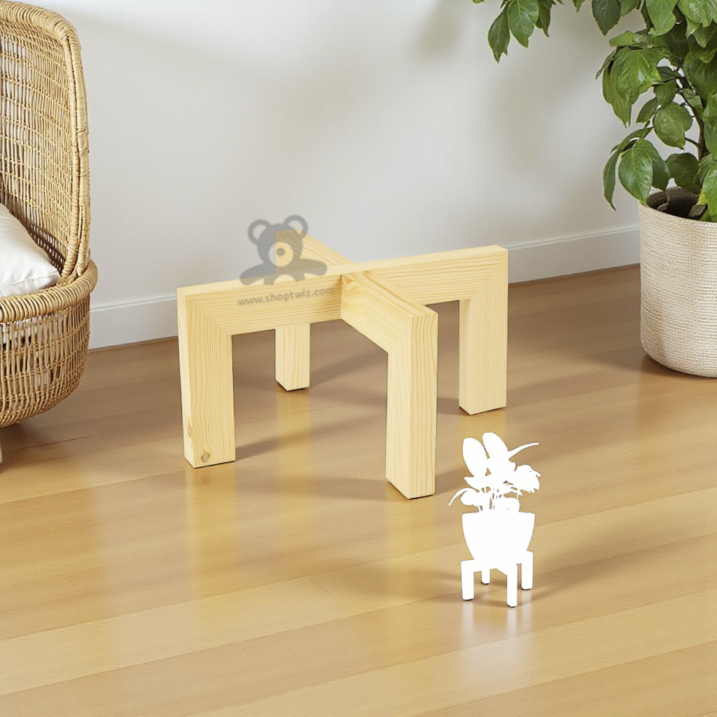 ShopTwiz Wooden Pot Stand