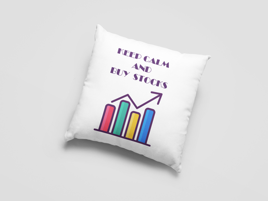 Keep Calm And Buy Stock Printed Cushion