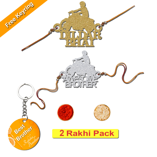 Combo Rakhi Set with Free Keychain for Rakshabandhan (Dildar Bro)