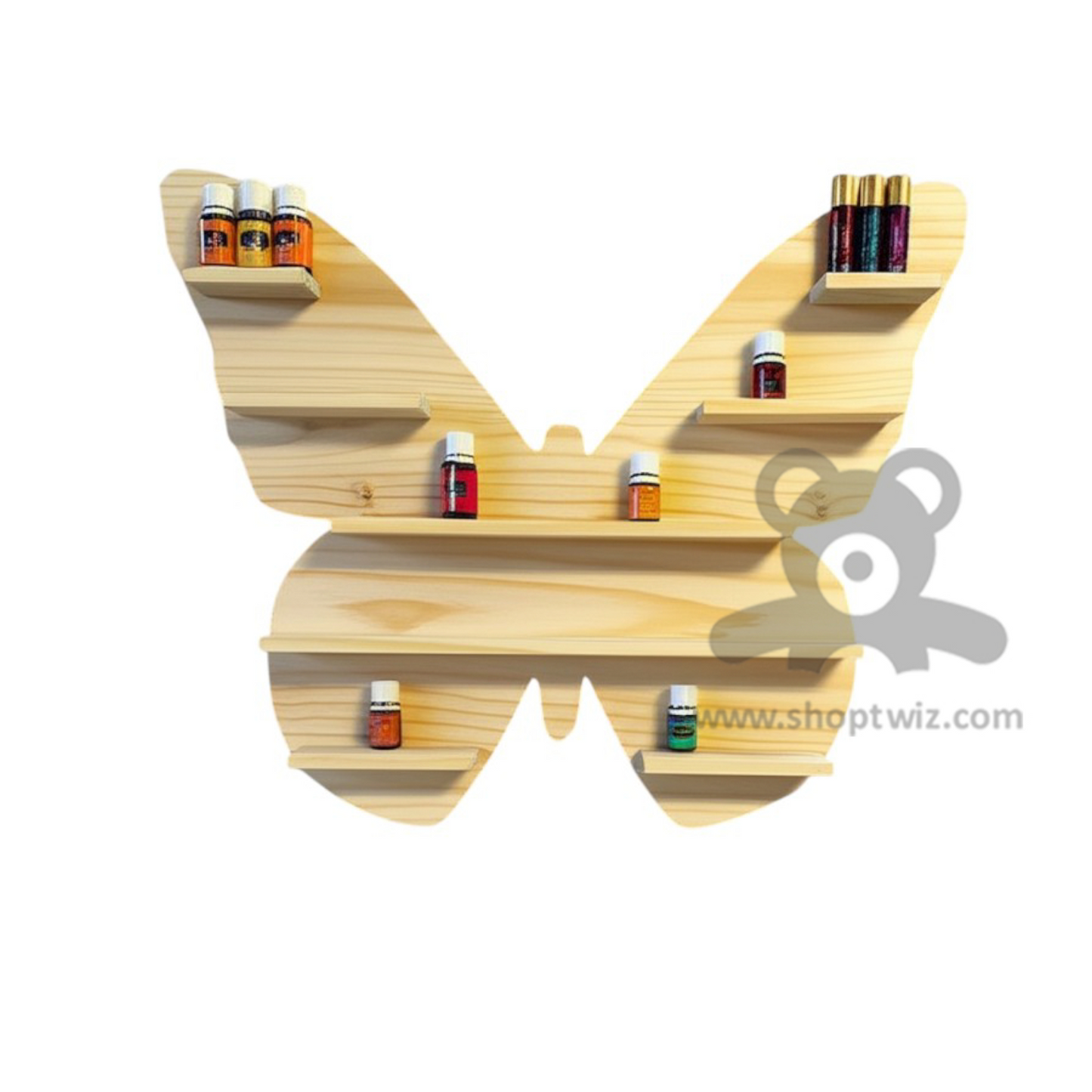 ShopTwiz Wooden Butterfly Style Wall Stand for House