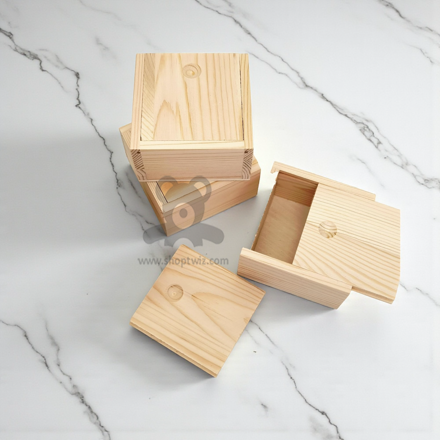 ShopTwiz Customized 1 Piece Wooden Box Set – Personalize with Logo or Name | Elegant Corporate Gift