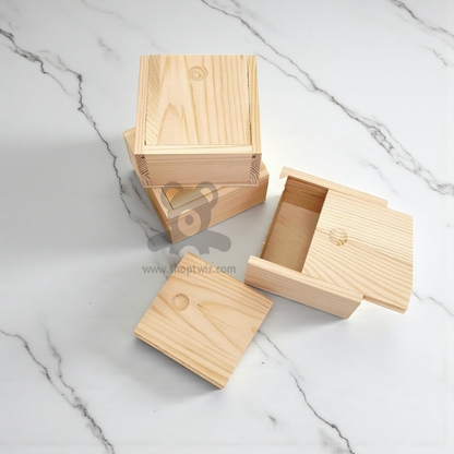 ShopTwiz Customized 1 Piece Wooden Box Set – Personalize with Logo or Name | Elegant Corporate Gift