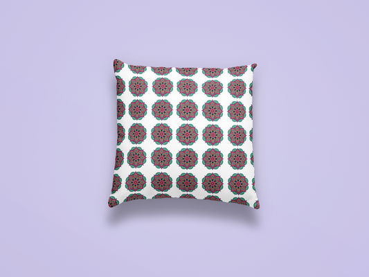 Printed Ethnic Cushion Cover with Filler Included ( 12 inch x 12 inch )