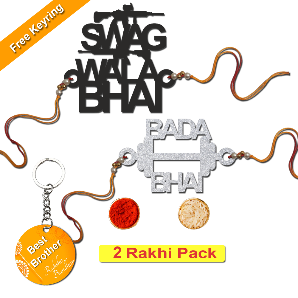 Combo Rakhi Set with Free Keychain for Rakshabandhan (Bada Bhai )