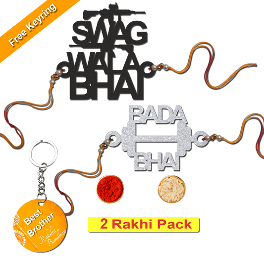 Combo Rakhi Set with Free Keychain for Rakshabandhan (Bada Bhai )